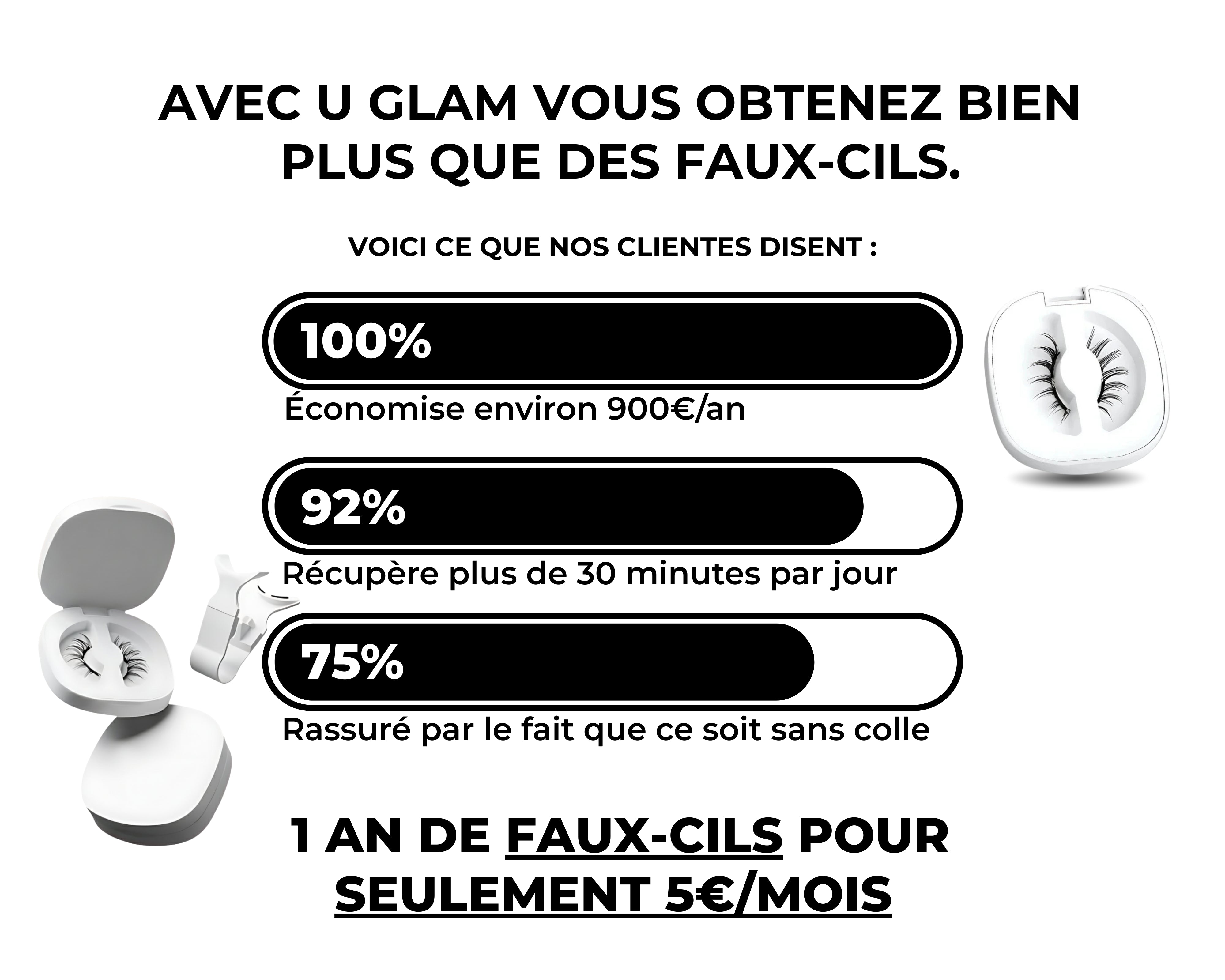 Cils magnétiques réutilisables | Pose sans colle